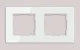 Double Light Switch Frame Avatto TS20 White 55x55mm