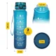 4Fizjo 1L Tritan Motivational Sports Water Bottle, Blue