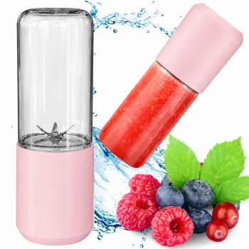 Wireless Mini Smoothie Blender, 400ml, 150W, Pink