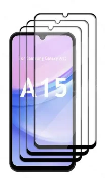 Tfo 9D Tempered Glass for Samsung Galaxy A15 4G / 5G, 10-Pack, Black Frame