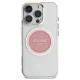 Guess IML Metal Colored Circle Classic Logo MagSafe iPhone 16 Pro Case - Pink