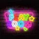 Forever Light PLEXI LED Neon Sign PLAYROOM, Multicolor