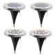 Solar Outdoor Ground Lights Garden Path with 8 LEDs, Cold White, 4 pcs.