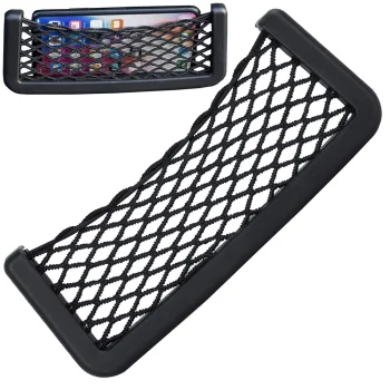 Car Organizer - Mesh Pocket for Phone, 19.5 cm, Black