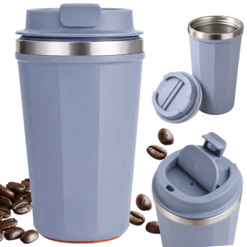 Anti-Spill Thermal Mug with Suction Cup, 380ml, Blue