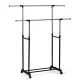 Massido 686400 freestanding clothes rack, black-silver