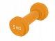 4Fizjo Vinyl Dumbbells Weight for Fitness Aerobics Sports Strength Training 2 x 5 kg, Orange