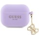 Чехол Guess Silicone 4G Strassed Charm для AirPods Pro 2, Фиолетовый