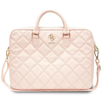 Guess Laptop Bag 16" Quilted 4G, Pink