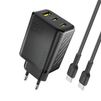 Dudao A29C 65W GaN Wall Charger + USB-C Cable - Black