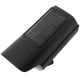 LED solar lamp with dummy security camera and remote control, black