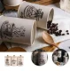 Metal Kitchen Canister Set 3 Pcs DA256, White/Brown