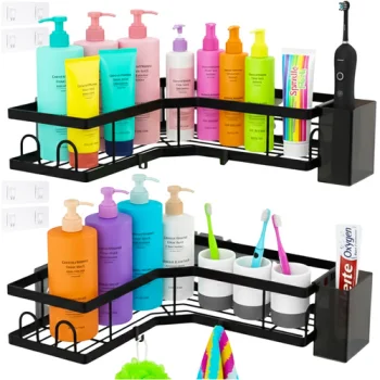 Ruhhy Corner Bathroom Shelves, Set of 2 Pcs 27092