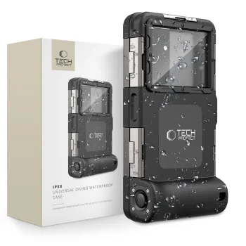 Tech-Protect Waterproof Case IPX8 for 4.7-6.7" Smartphones, Black