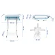 Ricokids RK-287 Foldable Baby Bath Tub with Stand, Thermometer and Cushion, White/Blue