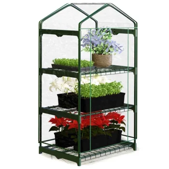 Plonos 4921 Garden Greenhouse Shelf, 69 x 49 x 125 cm, Transparent