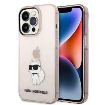 Karl Lagerfeld Ikonik Choupette Case for iPhone 14 Pro Max - Pink