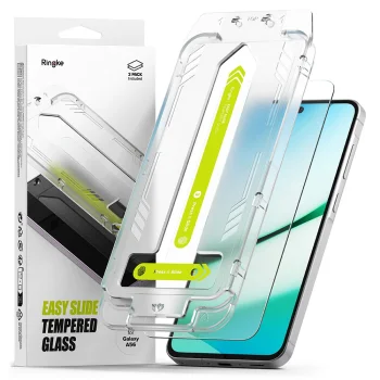 Ringke Easy Slide Tempered Glass for Samsung Galaxy A56 5G (2-Pack), Transparent