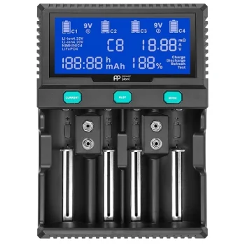 Smart 4-Channel Charger for NiMH, NiCd, Li-ion, LiFePO4 Batteries