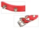 Adjustable Dog Collar with Studs, Faux Leather, Size M