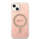 Apple iPhone 14 Plus 6.7\" Guess 4G Print MagSafe Case Cover (GUBPP14MH4EACSP) + Charger, Pink