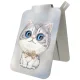 Nimmy New Big-Eye Cute Pets 2.0 Cat Magnetic Wallet & Phone Stand, Grey