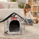 Pet House Bed for Dogs and Cats XL, Beige