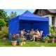 Plonos Garden Pavilion with 3 Walls 3x3m Blue