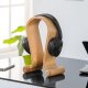 Maclean MC-815O Wooden Headphone Stand, Light Oak