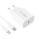 Tech-Protect NC20W Wall Charger with 100 cm USB-C / Lightning Cable - White