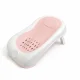 Foldable Baby Bathtub with Stand and Digital Thermometer, Pink