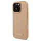 Karl Lagerfeld iPhone 16 Pro Case Leather Monogram Metal Logo MagSafe, Beige