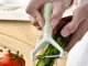 Vegetable and Fruit Peeler with Double Blade, White and Green
