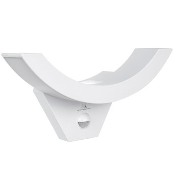 Maclean LED Facade Lamp with Motion Sensor, 10W, 800lm, IP54, White