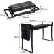 Taburetes Saliekamais Krēsls Pakāpiens Dārzam 41x15cm, melns | Stool Folding Chair Stand Kneeling for Garden