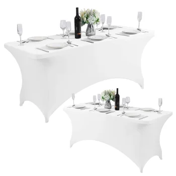 MultiGarden Stretch Table Cover for 180 cm Banquet Table, White