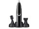 Rechargeable 3-in-1 Trimmer for Nose, Ears, Beard, and Eyebrows, Black