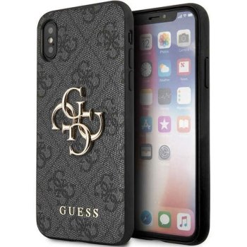 Guess 4G Big Metal Logo Case for iPhone X/XS - Gray