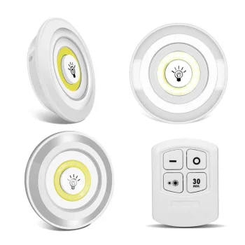 Wireless COB LED Lights with Remote Control, 3 pcs