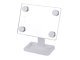 LED Illuminated Cosmetic Makeup Mirror with 180° Rotation, Pink