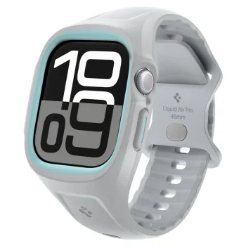 Spigen Liquid Air Pro Strap with Case for Apple Watch 10 46mm - Gray