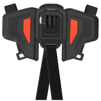 Telesin GP-HBM-MT2 Motorcycle Helmet Mount for Action Cameras, Orange