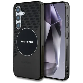 AMG Transparent Rhombs MagSafe Case for Samsung Galaxy S25 Black