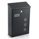 Humberg Wall-Mounted Mailbox HM-864, 39x25.5x12 cm, Black
