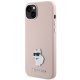 Karl Lagerfeld iPhone 15 Plus Case HC Silicone C Metal Pin, Pink