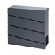 Modernhome HPB932-7 Mailbox with Newspaper Holder, Galvanized Steel, Anthracite