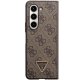 Guess Samsung Galaxy Z Fold 5 Case Leather 4G Triangle Strass, Brown