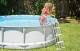 Above Ground Pool Ladder 91-107 cm Anti-Slip Steps INTEX 28075