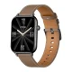 COLMI C28 Smartwatch - Black + Brown Leather Strap