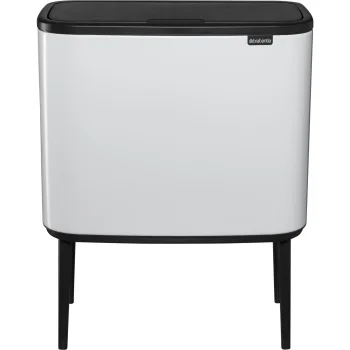 Brabantia Bo Touch Bin Recycling Waste Bin 3 x 11 L, White